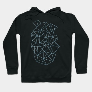 Abstraction Outline Sky Blue Hoodie